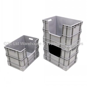 Heavy Duty Stacking Euro Box 60cm 90 Litre Open Side